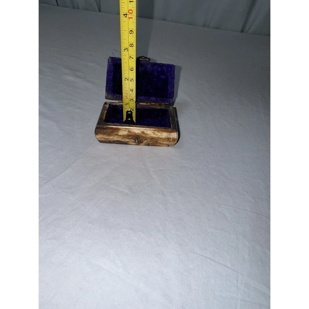 Vintage Bone and Brass Trinket Box Felt Lining India Jewelry Trinket Storage